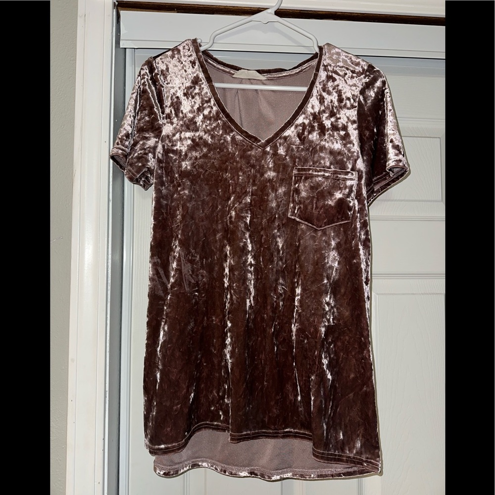 Gorgeous velvet tee size small never worn